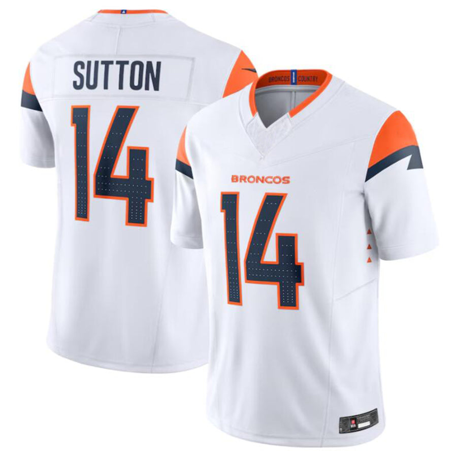 D.Broncos #14 Courtland Sutton White Vapor F.U.S.E. Limited Jersey American Stitched Football Jerseys