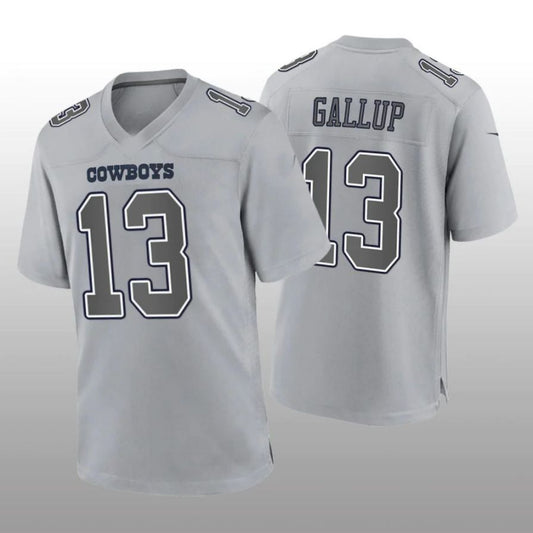 D.Cowboys #13 Michael Gallup Gray Atmosphere Game Player Jersey Fashion Jersey American Jerseys