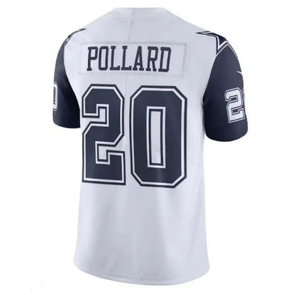 D.Cowboys #20 Tony Pollard White Vapor Limited Player Jersey Stitched American Football Jerseys