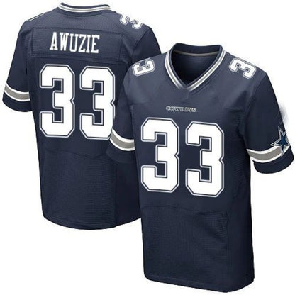 D.Cowboys #33 Chidobe Awuzie Navy Blue Team Color Stitched Elite Player Jersey Fashion Jersey American Jerseys