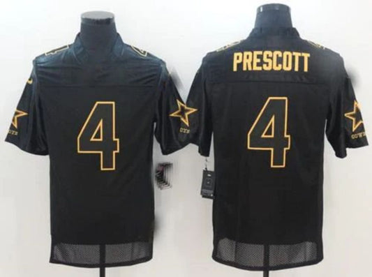 D.Cowboys #4 Dak Prescott Black Stitched Elite Pro Line Gold Collection Player Jersey American Football Jerseys