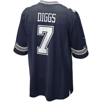 D.Cowboys #7 Trevon Diggs Navy Game Player Jersey Stitched American Football Jerseys