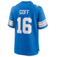 D.Lions #16 Jared Goff Blue Player Game Jersey -American Stitched Football Jerseys