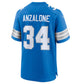 D.Lions #34 Alex Anzalone Blue 2nd Alternate Game Jersey American Stitched Football Jerseys