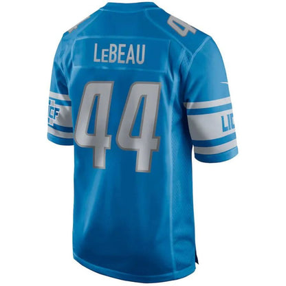 D.Lions #44 Dick LeBeau Blue Game Retired Player Jersey Stitched American Football Jerseys