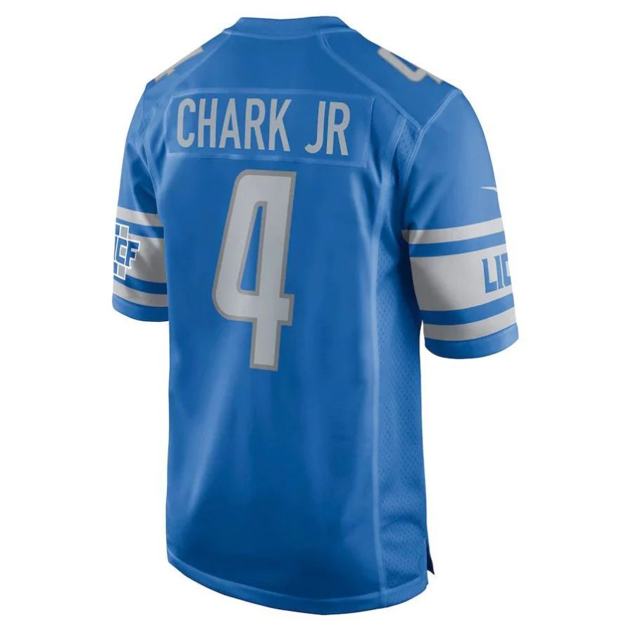 D.Lions #4 D.J. Chark Blue Game Player Jersey Stitched American Football Jerseys