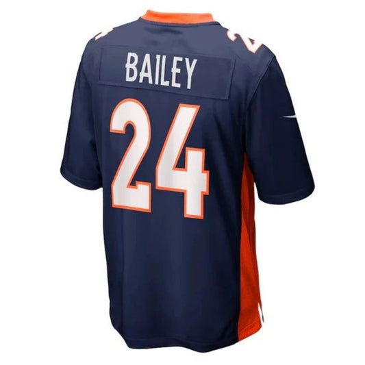 D.Broncos #24 Champ Bailey Navy Stitched Player Vapor Game Football Jerseys