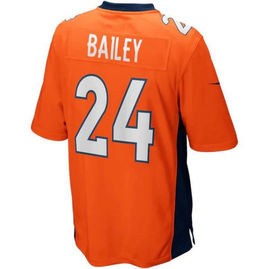 D.Broncos #24 Champ Bailey Orange Stitched Player Vapor Game Football Jerseys