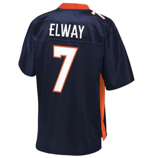 D.Broncos #7 John Elway Navy Stitched Player ProLine  Replica Retired Player Jersey