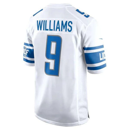 D.Lions #9 Jameson Williams White Stitched Player Game Football Jerseys