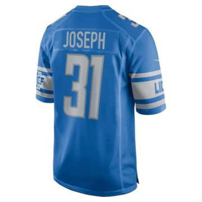 D.Lions #31 Kerby Joseph Blue Stitched Player Game Football Jerseys