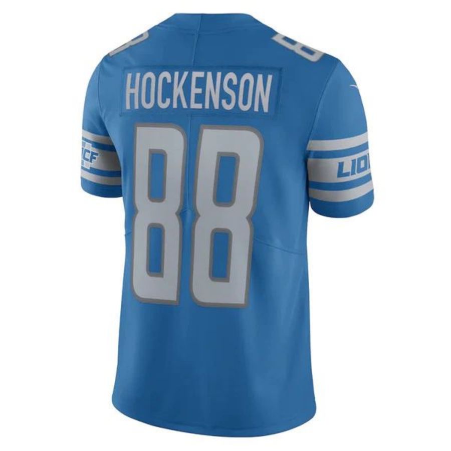 D.Lions #88 T.J. Hockenson Blue Stitched Player Vapor Limited Football Jerseys