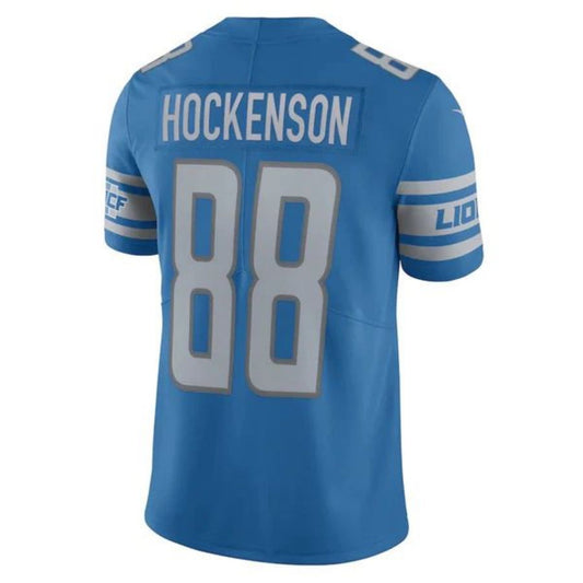 D.Lions #88 T.J. Hockenson Blue Stitched Player Vapor Limited Football Jerseys