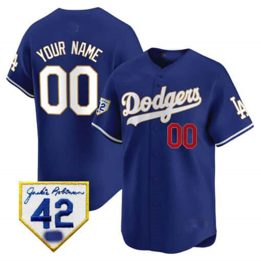 Custom Los Angeles Dodgers 2024 Jackie Robinson Patch Vapor Premier Limited – All Stitched Baseball Jersey