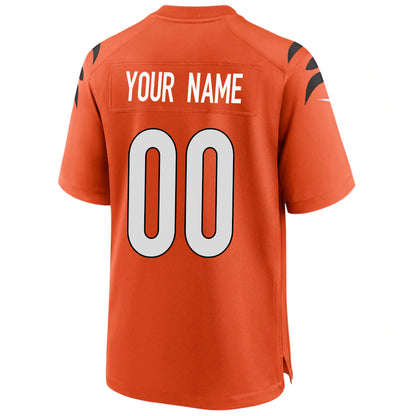 Custom C.Bengals Chase Orange Stitched Player Vapor Elite Football Jerseys