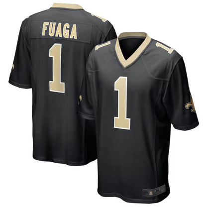 Football Jersey NO.Saints #1 Taliese Fuaga Black Draft First Round Pick Player Game Jersey