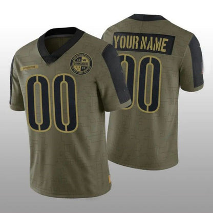 Football Jerseys Olive Custom W.Football Team Limited Salute to Service Jerseys