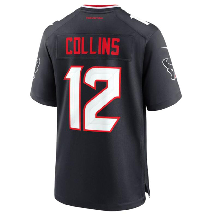 H.Texans #12 Nico Collins Navy Player Game Jersey American Stitched Football Jerseys