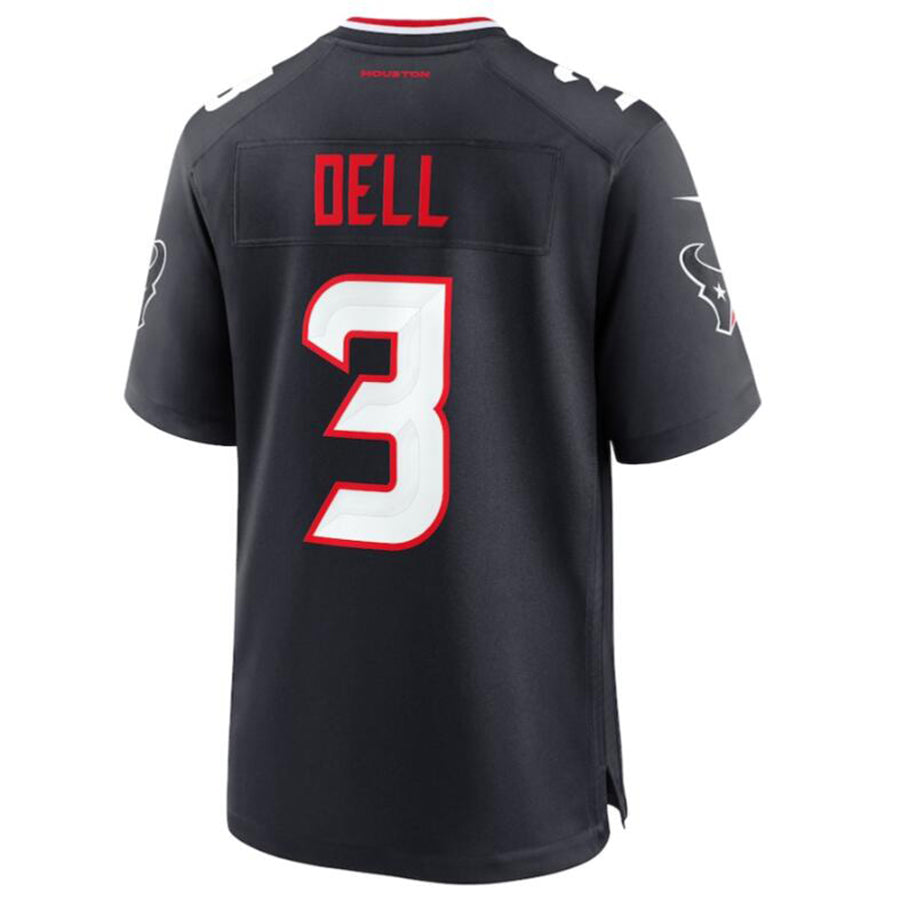 H.Texans #3 Tank Dell Navy Game Jersey American Stitched Football Jerseys