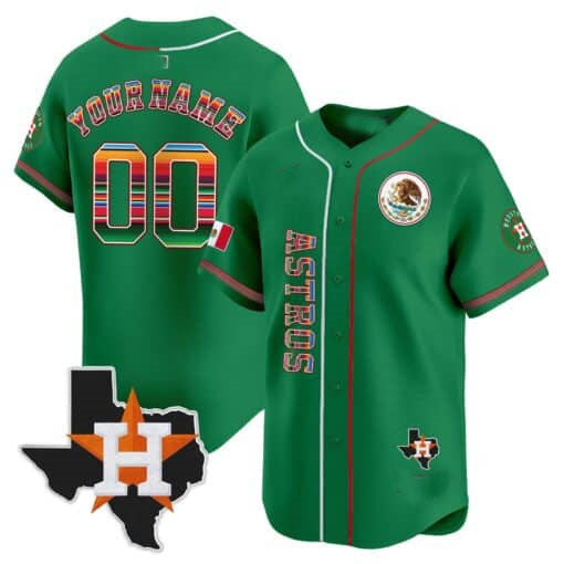 Custom Houston Astros Mexico Vapor Premier Limited V4 – All Stitched Baseball Jersey