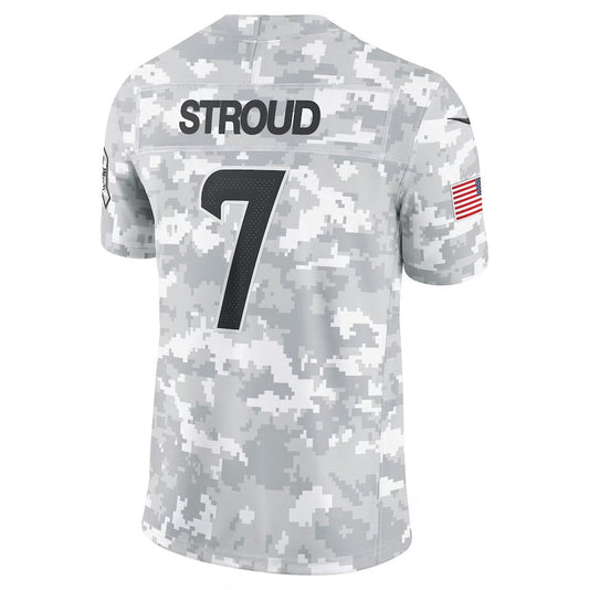 H.Texans #7 C.J. Stroud Arctic Camo 2024 Salute to Service Limited Stitched American Football Jerseys