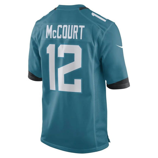 J.Jaguars  #12 James McCourt Teal Game Player Jersey Stitched American Football Jerseys