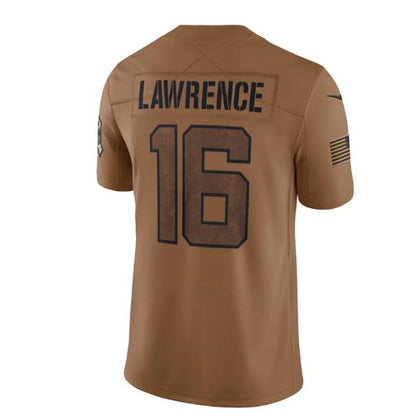 J.Jaguars #16 Trevor Lawrence Brown 2023 Salute To Service Player Limited Jersey Stitched American Football Jerseys