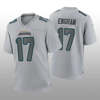 J.Jaguars #17 Evan Engram Gray Atmosphere Player Game Jersey Stitched American Football Jerseys