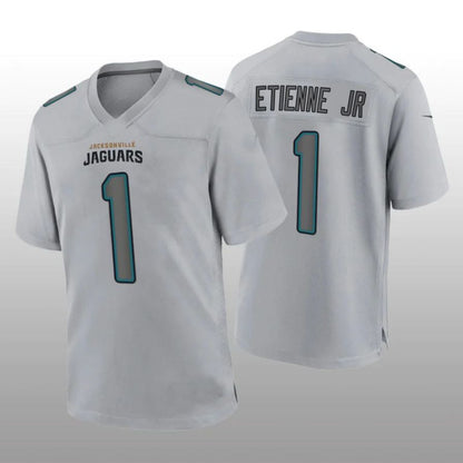 J.Jaguars #1 Travis Etienne Jr. Gray Atmosphere Game Jersey Stitched American Football Jerseys