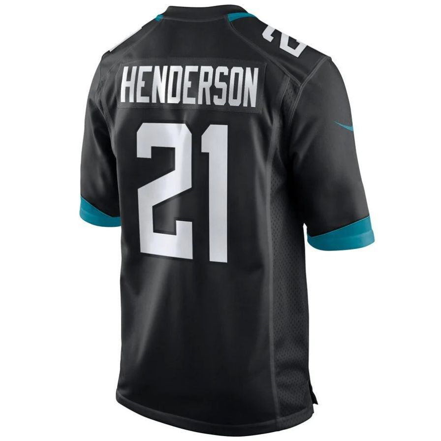 J.Jaguars #21 C.J. Henderson Black Player Game Jersey Stitched American Football Jerseys