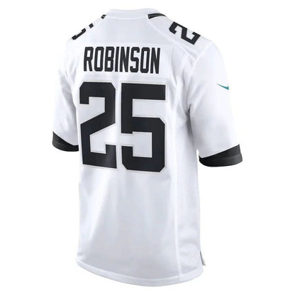 J.Jaguars #25 James Robinson White Player Game Jersey Stitched American Football Jerseys