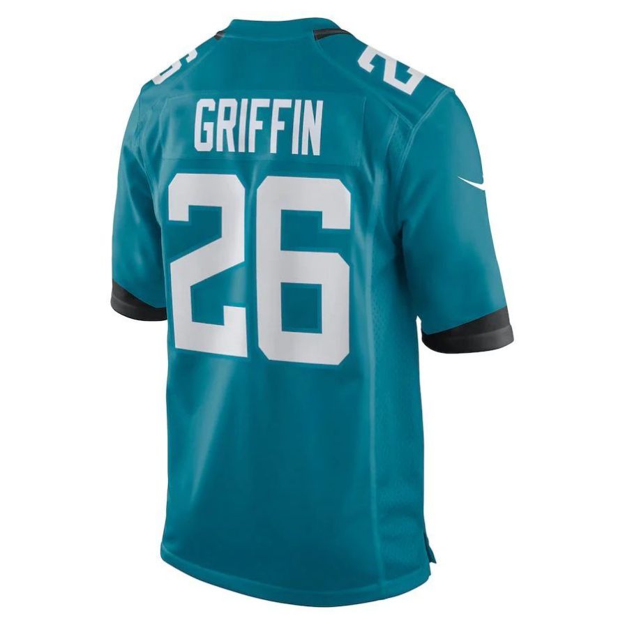 J.Jaguars #26 Shaquill Griffin Teal Player Game Jersey Stitched American Football Jerseys