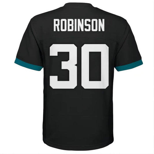 J.Jaguars #30 James Robinson Replica Player Jersey Black Stitched American Football Jerseys