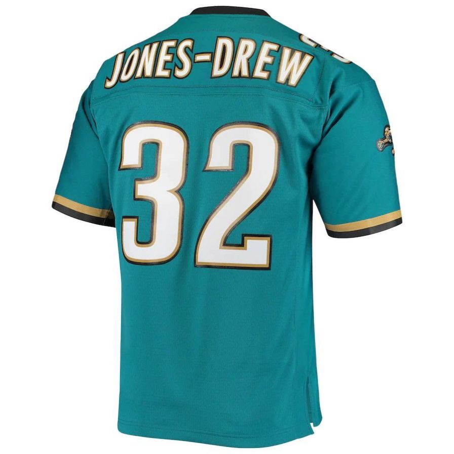 J.Jaguars #32 Maurice Jones-Drew Mitchell & Ness Teal Legacy Player Replica Jersey Stitched American Football Jerseys