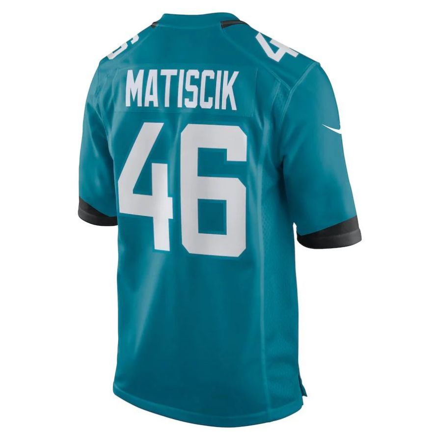 J.Jaguars #46 Ross Matiscik Teal Player Game Jersey Stitched American Football Jerseys