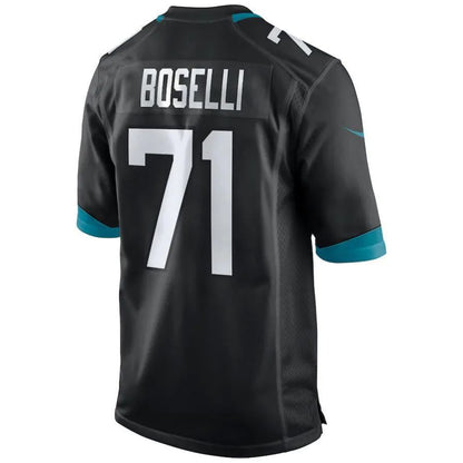 J.Jaguars #71 Tony Boselli Black Game Retired Player Jersey Stitched American Football Jerseys