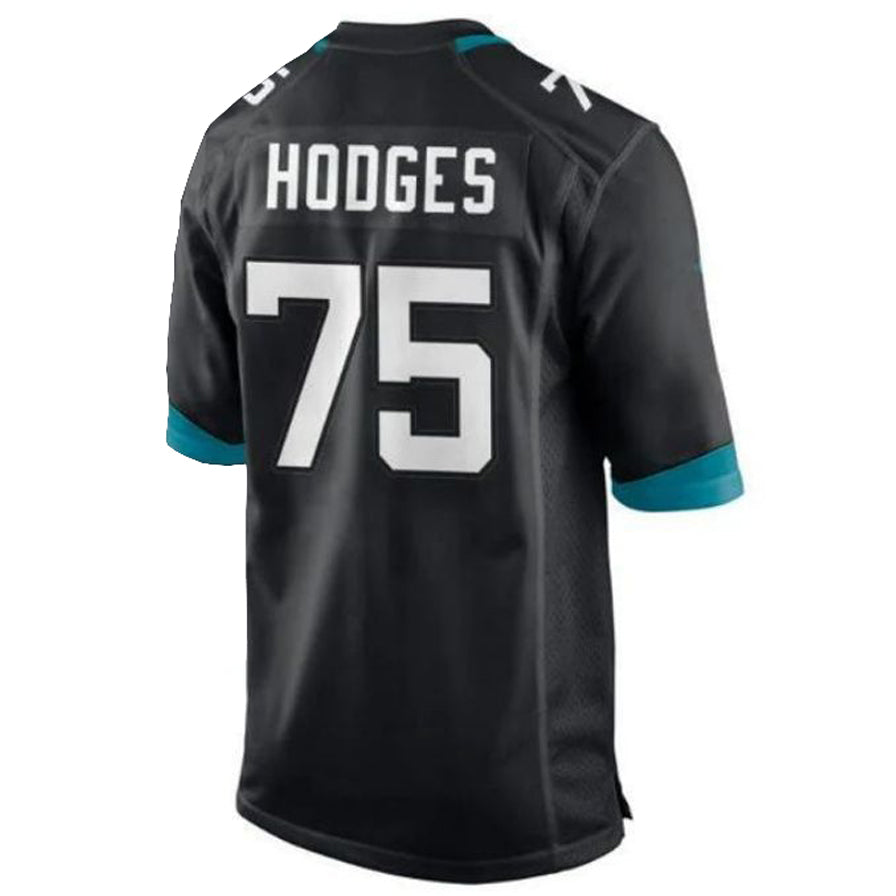 J.Jaguars #75 Cooper Hodges Player Game Jersey - Black Stitched American Football Jerseys