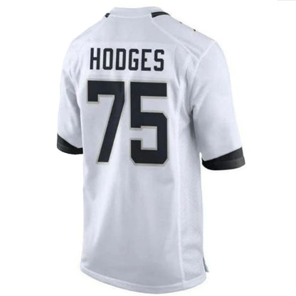 J.Jaguars #75 Cooper Hodges Player Game Jersey - White Stitched American Football Jerseys