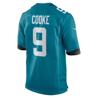 J.Jaguars #9 Logan Cooke Teal Player Game Jersey Stitched American Football Jerseys