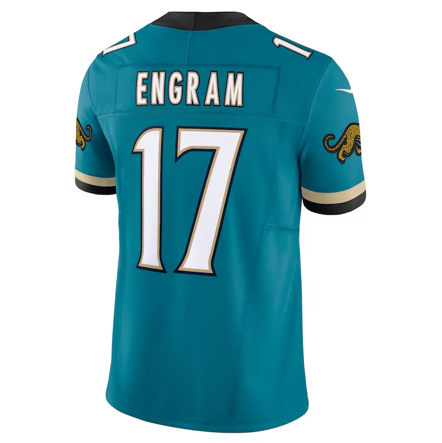 J.Jaguars #17 Evan Engram Prowler Throwback Vapor F.U.S.E. Limited Jersey - Teal Football Jerseys