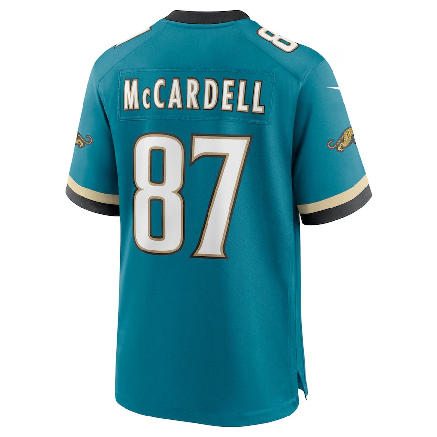 J.Jaguars #87 Keenan McCardell Prowler Throwback Retired Player Game Jersey - Teal Football Jerseys