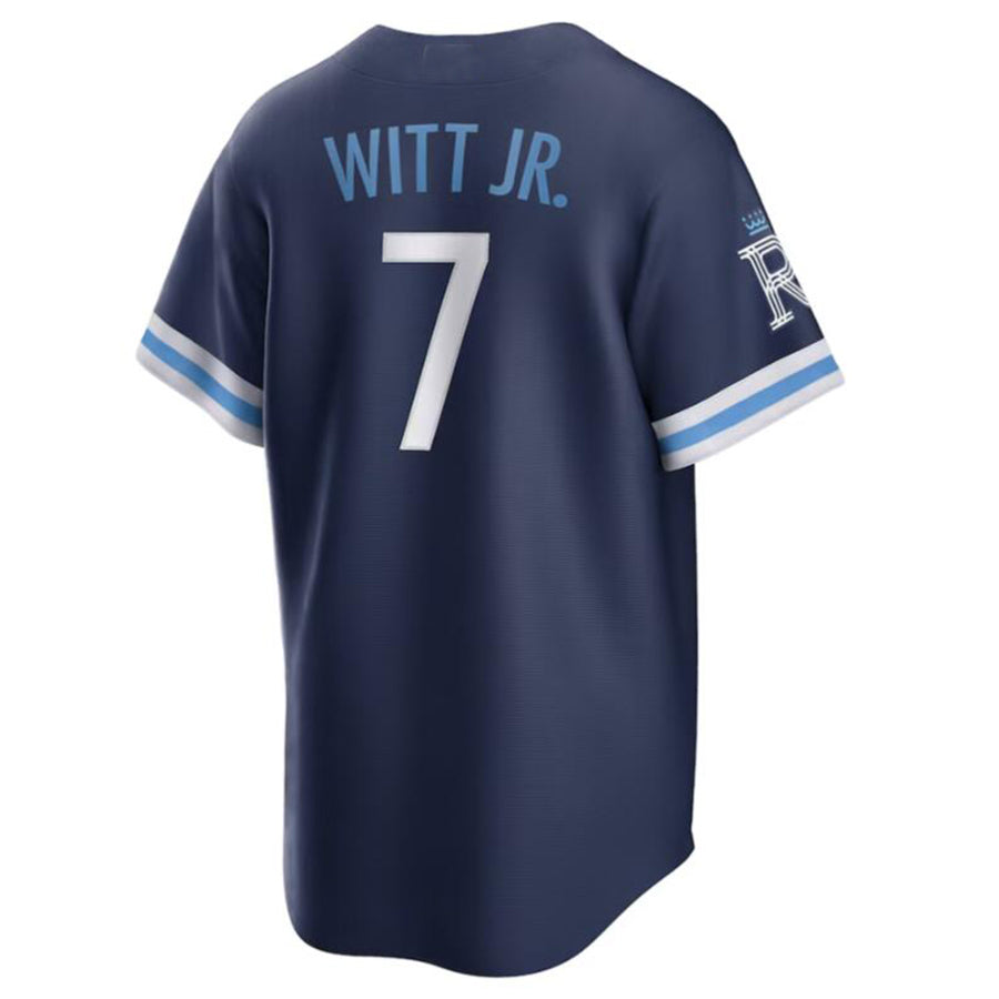 KC.Royals #7 Bobby Witt Jr. Navy City Connect Replica Player Jersey American Stitched Baseball Jerseys