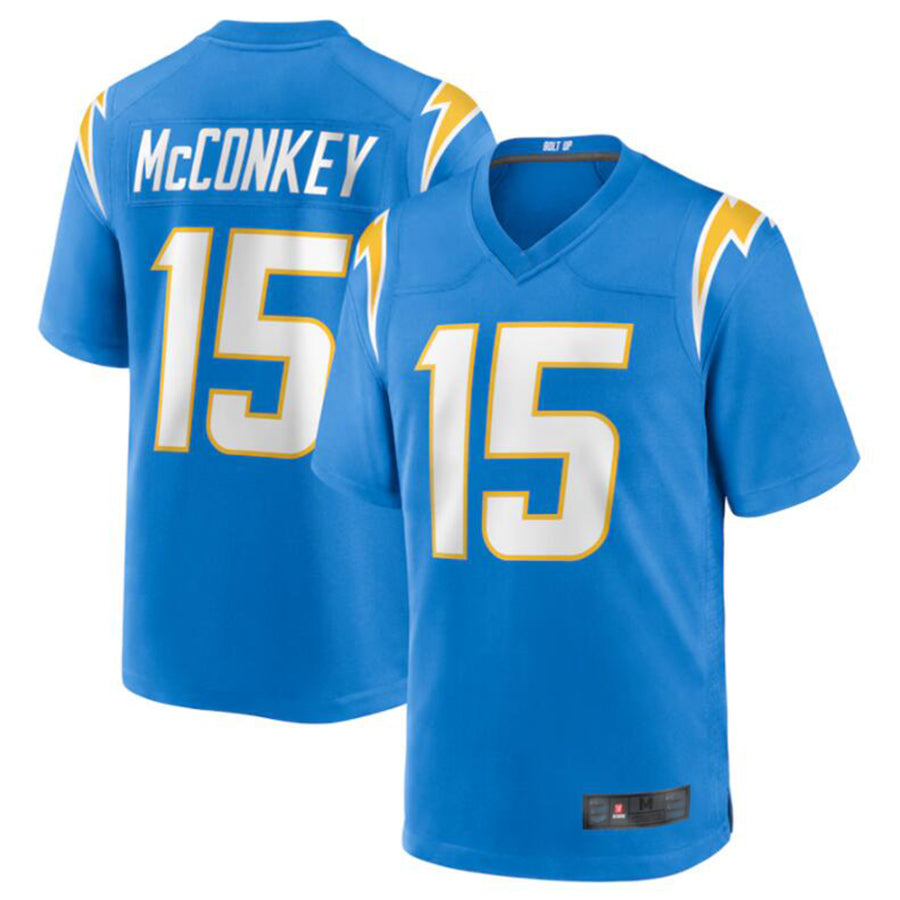 LA.Chargers #15 Ladd McConkey Powder Blue 2024 Draft Player Game Jersey Stitched Football Jerseys