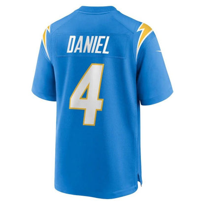 LA.Chargers #4 Chase Daniel Powder Blue Player Game Jersey Stitched American Football Jerseys