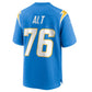 LA.Chargers #76 Joe Alt Powder Blue 2024 Draft First Round Pick Player Game Jersey Stitched Football Jerseys