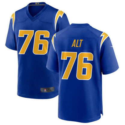 LA.Chargers #76 Joe Alt Royal Alternate Player Game Jersey American Stitched Football Jerseys