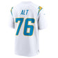 LA.Chargers #76 Joe Alt White 2024 Draft First Round Pick Player Game Jersey American Stitched Football Jerseys