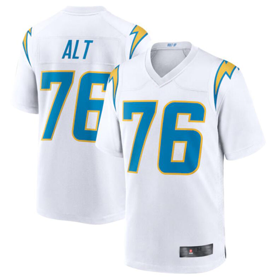 LA.Chargers #76 Joe Alt White 2024 Draft First Round Pick Player Game Jersey American Stitched Football Jerseys