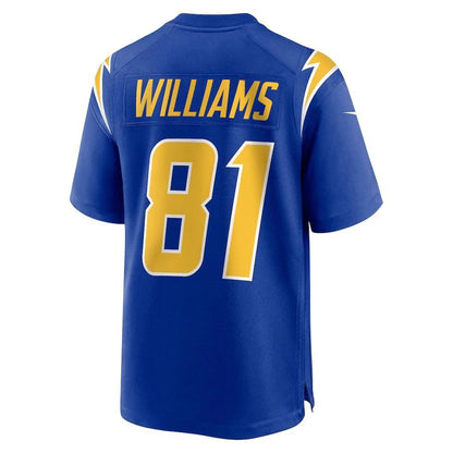 LA.Chargers #81 Mike Williams Royal Stitched Player Vapor Game Football Jerseys