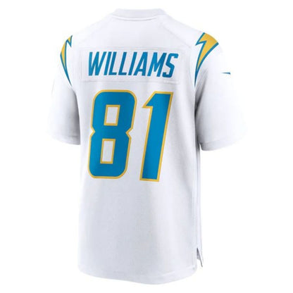 LA.Chargers #81 Mike Williams White Stitched Player Vapor Game Football Jerseys